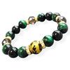 [BLESSING M'style] Men's Natural Stone Power Stone Bracelet [Fortune, Wealth, and Career Luck] Five-Clawed Emperor Dragon Gold Carving, Onyx, Green