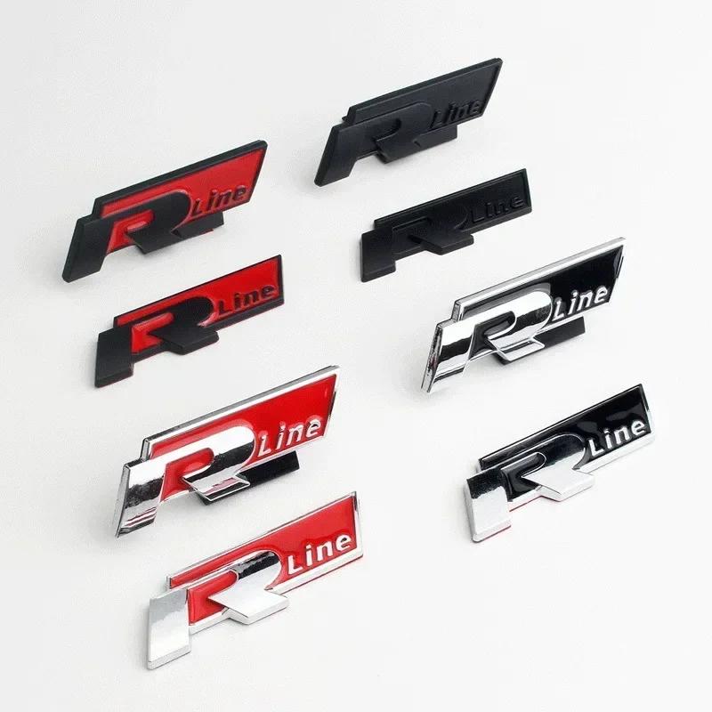 Car Front Grille Emblem for Rline Polo Passat B5 B7 Golf 3 4 5 Jetta Touareg Beetle Tail Trunk Fender Badge Sticker