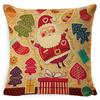 Christmas Pillowcase, Home Bedside Cushion, Linen Short Plush Printed Halloween Sofa Pillow