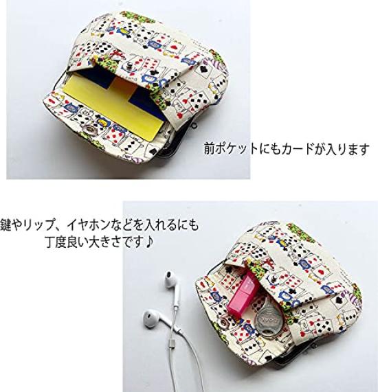 Кошелек-держатель с карманом для монет, изготовленный в Японии, с рисунком в виде кота из Киото, милый цветочный кот [официальный представитель Biandu] Родитель-ребенок (ботанический (Темно-синий))