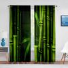 Green Bamboo Forest Exotic Jungle Sheer Voiles Curtain for Living Room Bedroom Drape Kitchen Window Tulle Curtains Home Decor
