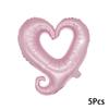5Pcs Party Supplies Heart Shape Foil Balloons Balloons Inflatable Wedding Decor Aluminum Foil
