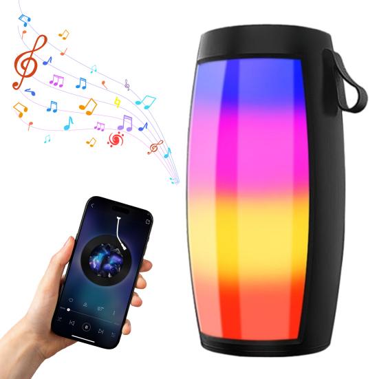 Мини-беспроводная Bluetooth-совместимая колонка с цветной светодиодной подсветкой, поддержка USB-накопителя, карты TF, водонепроницаемый портативный громкоговоритель