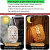 1 PCS Solar Bamboo Woven Lantern Outdoor Garden Courtyard Lighting Fixture Waterproof Hanging Decor For Patio Yard