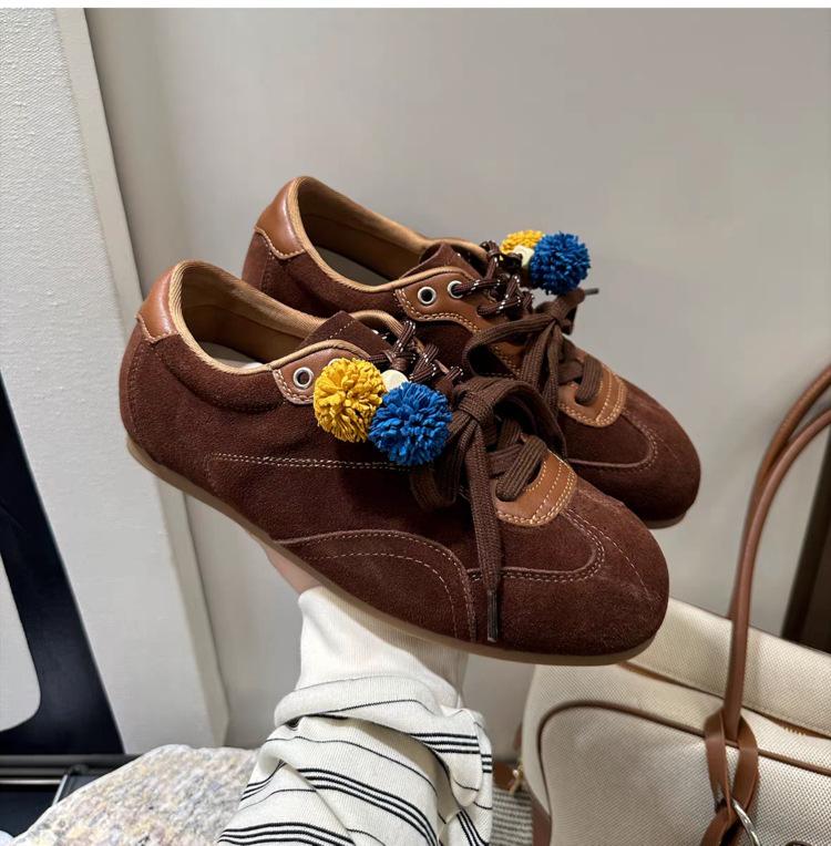 Новые балетки Pine cone с увеличенной внутренней высотой, в стиле ретро, на мягкой подошве, для тренировок, новые 2025, универсальные, дышащие, кеды Forrest Gump для женщин