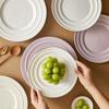 ZISIZ Underglaze Ceramic Dinner Plates - 8.5 Inch