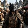 Funny Cosplay Halloween Wolf Mask 3D Fur Texture Werewolf Mask Party Costume Mask  Dress Up Prop