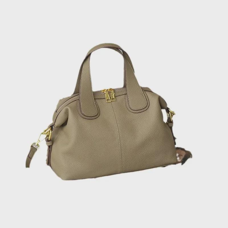 2025 Fashionable Large-Capacity Genuine Leather Crossbody Bag - Stylish Women's Handheld & Shoulder Design