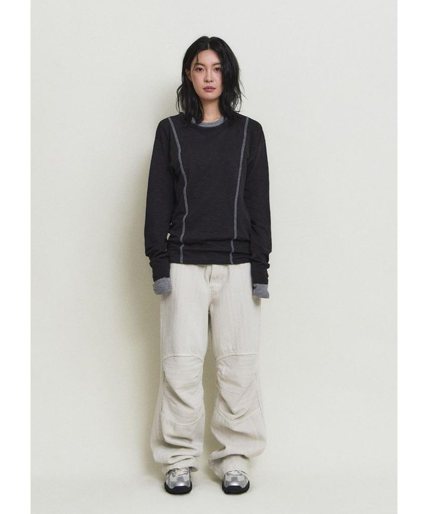 PARADIGMFILM [Ep.01] Dyed Herringbone Double Knee Pants (Ivory)