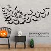 81pcs Halloween Bats Wall Stickers Horror 3D Bats Removable Sticker Halloween Party Decoration For Home Diy Wall Decal