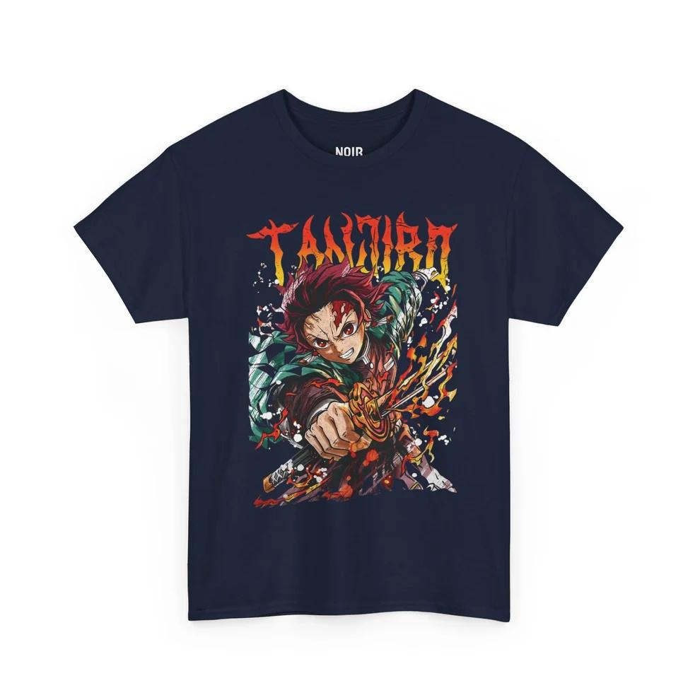 Demon Slayer Sun Breathing Hero Pure Cotton Tshirt for Men and Women Anime Style Fashion Comfortable Short Sleeved Tshirt