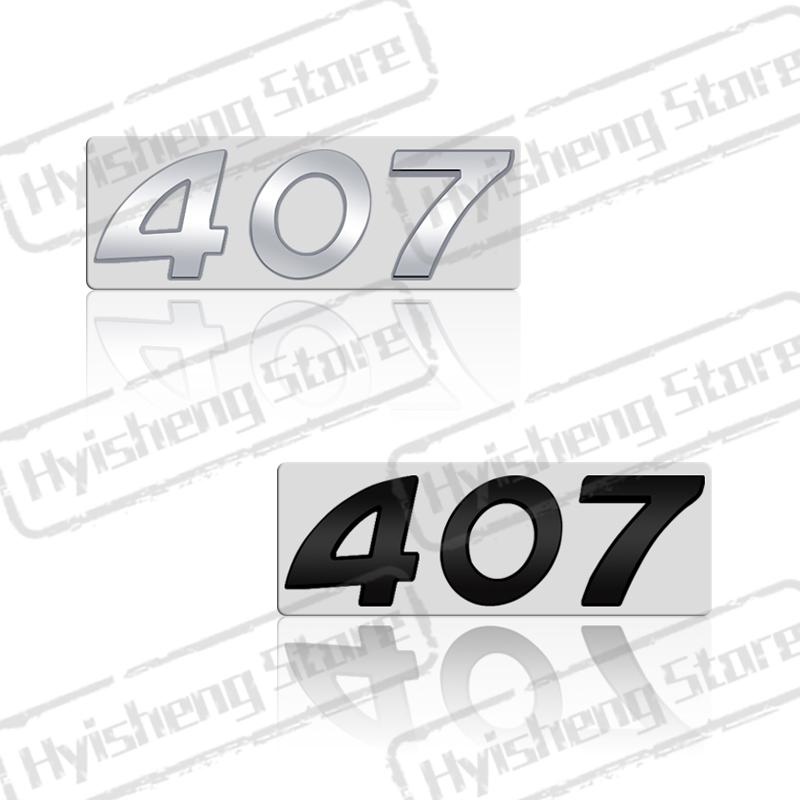 1 шт. 3D Металлическая наклейка Для 406 407 Эмблема Буквы Значок Декорация Задний Багажник Наклейки Авто Стайлинг Аксессуары