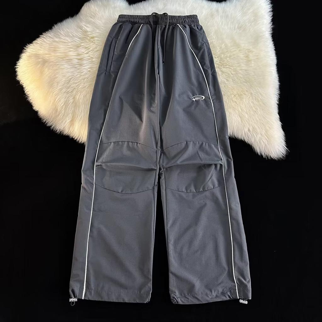 Американские мужские повседневные спортивные мешковатые брюки-карго, широкие уличные спортивные штаны, технологичная одежда, корейские брюки Y2K, одежда для мужчин