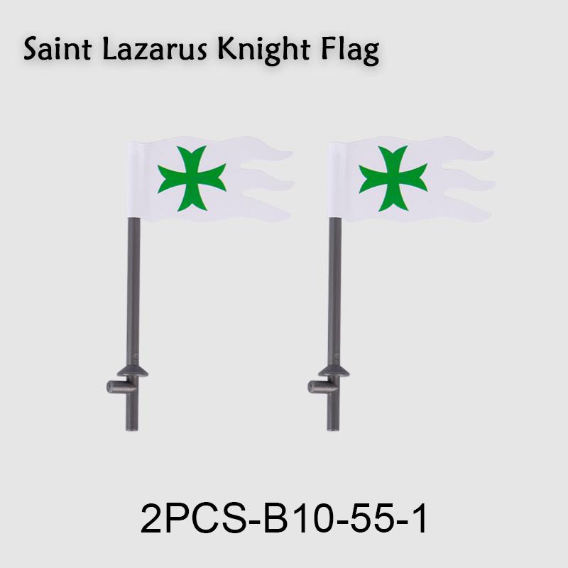 Средневековые военные флаги, серия «Военный замок», рыцарь, солдат, воин, аксессуары, строительные блоки, Древний Священный Рим, кирпичики, игрушки, подарки.