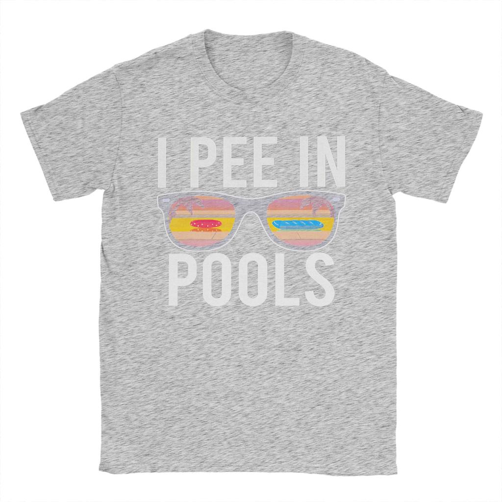 I Pee In Pools Funny Vacation T Shirt Summer 100 Cotton T Shirts For Mens PopularTee Shirt ShortSleeved Vintage Tops
