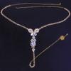 Shinny Stonefans Bikini Cute Kawaii Rhinestone Butterfly Panties Sexy  New Bling Crystal Belly Wholesale Body Chains for Women Jewelry