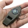 4 In 1 Survival Whistle Compass Outdoor Whistle Portable Keychain Emergency Whistle  Fishing Hiking