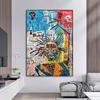 Abstract Graffiti Art Jean Michel Canvas Paintings Poster and Prints Wall Art Pictures for Living Room Home Decoration