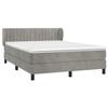 Maison Exclusive - Sommier à lattes de lit et matelas Gris clair 140x200cm Velours