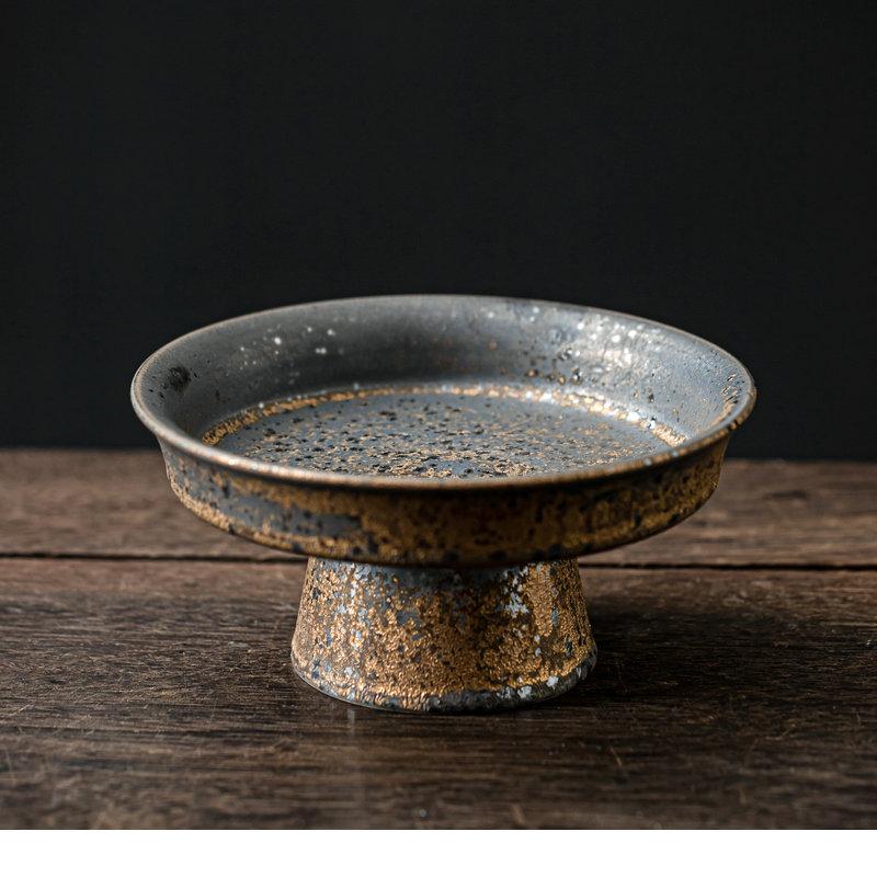 Керамическая тарелка на высоких ножках Поднос для закусок Тарелка для фруктов Поднос для закусок Форма для торта Подставка для торта Тарелки для димсамов Чаша для десерта Сервировочные тарелки