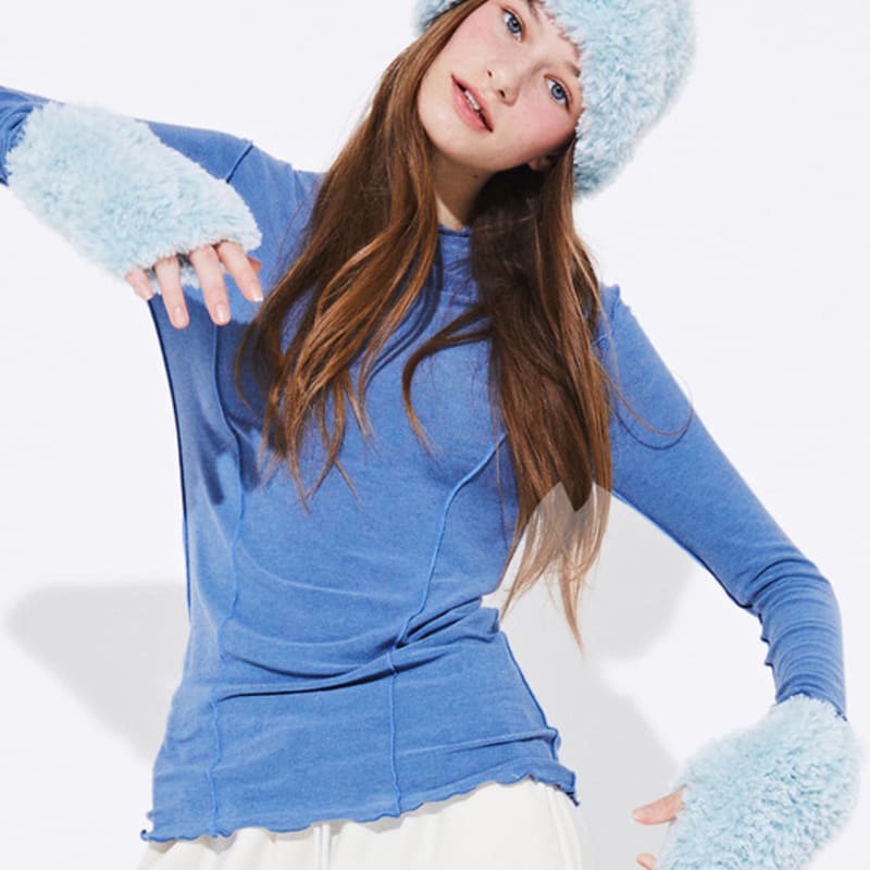 QUAFE МЕХОВАЯ МУФТА-ГРЕЛКА ДЛЯ РУК_Мятный