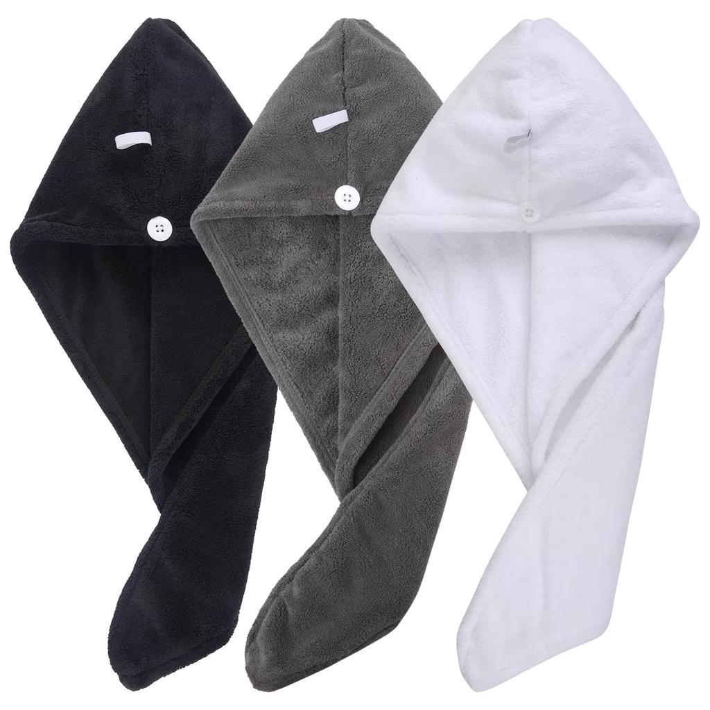 Полотенце-обертывание для волос Супервпитывающее Микрофибра Коралловый вельвет Полотенце для сушки волос Быстросохнущий Тюрбан для волос