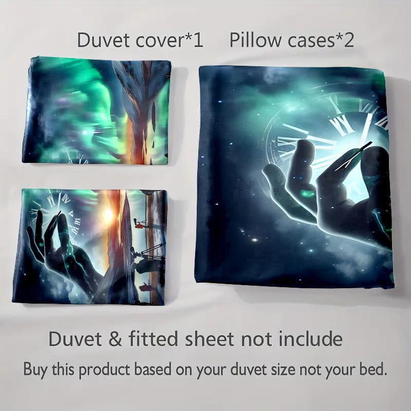 Aurora time landscape. Bedding Duvet cover sets Duvet covers Pillowcases gifts (1 * Duvet Cover 2 * Pillowcases, without duvet insert)
