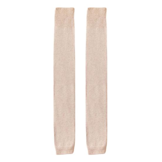 1 Pair Women Knitted Leg Warmer Fall Winter Thick Fleece Sweat Absorbing Warm Solid Color Stretch Above Knee Girls Knit High Boot Stocking Socks