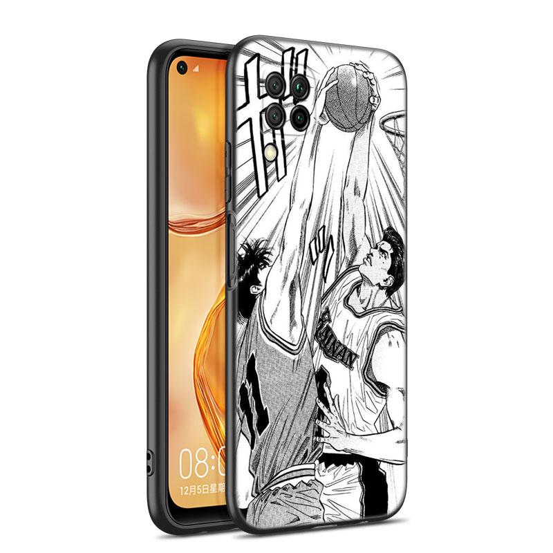 Anime Slam Dunk Black Silicone Phone Case For Huawei P10 P20 P30 P40 Lite P50 P60 Art P50E P Smart Z 2018 2020 2021 Pro 2019