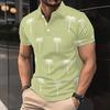 Tropical Essential! Short-Sleeve Polo with Palm Tree Print, Casual & Stylish