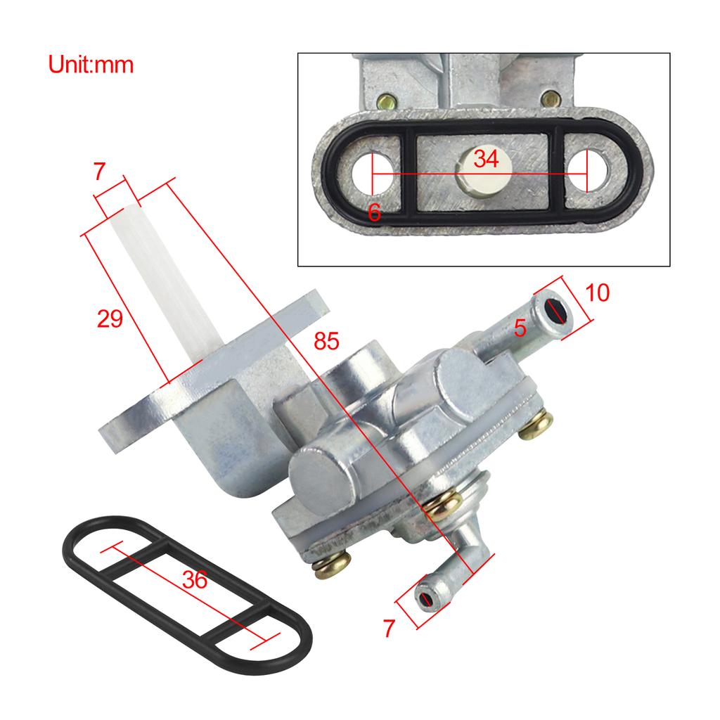 Fuel Valve Petcock Fuel Tank Valve Switch Shut off Valve for Suzuki GSXR 600 750 GSXR600 GSXR750 SV650 Hyosung GT250 GT650 GV650