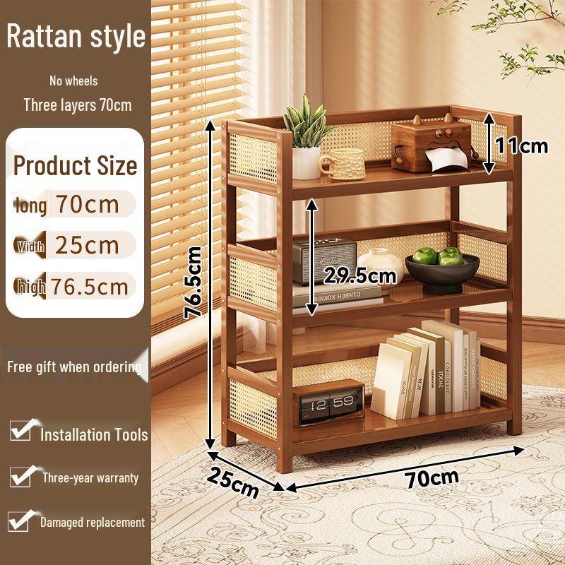 Многоярусная мобильная стойка для хранения: Напольная, многофункциональная тележка для гостиной и предметов домашнего обихода.