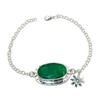Браслет из натурального зеленого апатита ручной работы из стерлингового серебра 925 пробы, изумрудный браслет для жены, браслет унисекс, подарок на вату