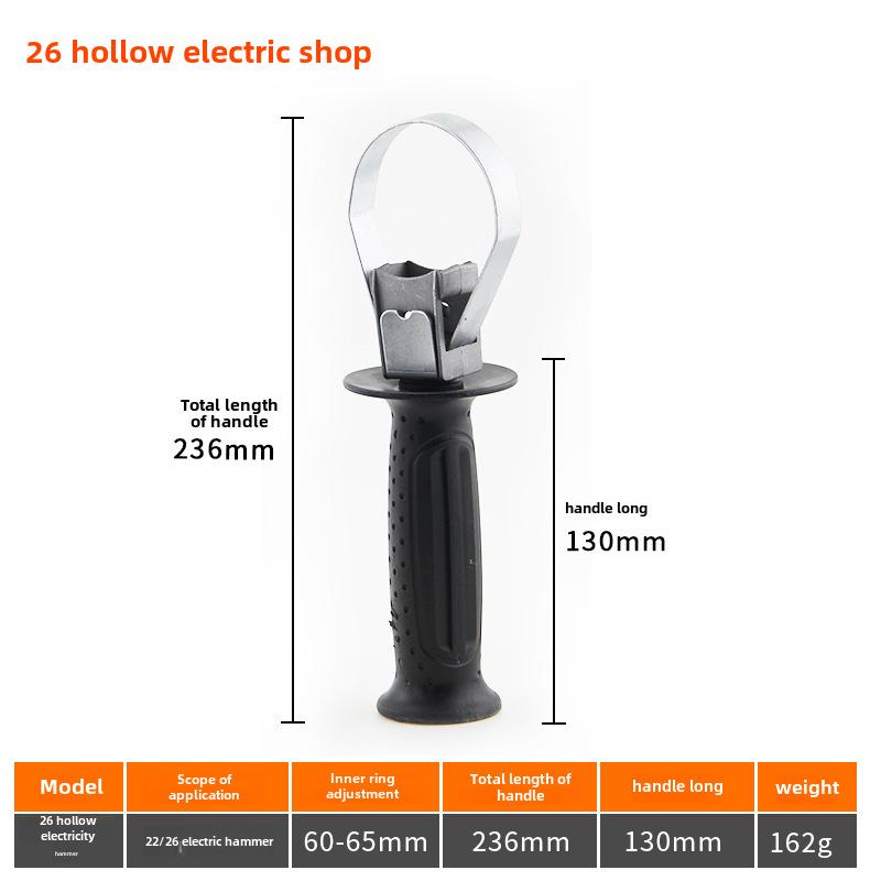 Electric Hammer & Drill Auxiliary Handle Set – Includes Impact Drill, Pistol Drill, Angle Grinder Auxiliary Handles – Power Tool Accessories