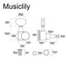 Musiclily Pro 6-Piece Locking Tuner Set with Square Tuners for Strat/Telecaster Electric Guitars, Chrome