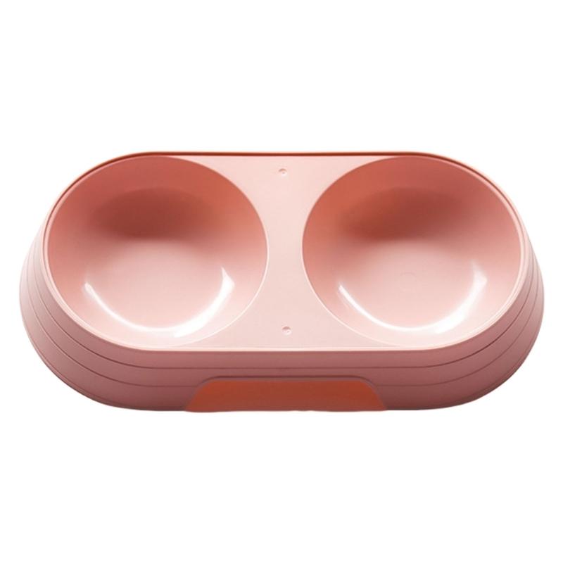 Нескользящая миска для кормления с дна, двойная миска-кормушка, контейнер для воды и еды для маленьких собак и кошек, компактная, современный дизайн, кормушка