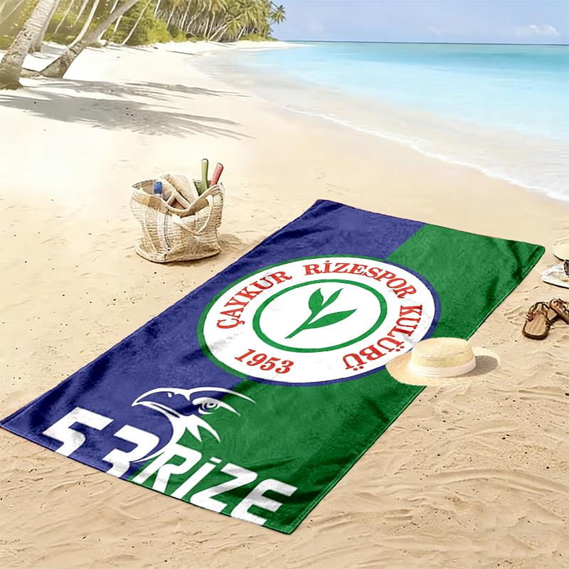 Пляжное полотенце Caykur Rizespor с принтом, большое, мягкое, быстросохнущее, для пляжа, кемпинга, плавания