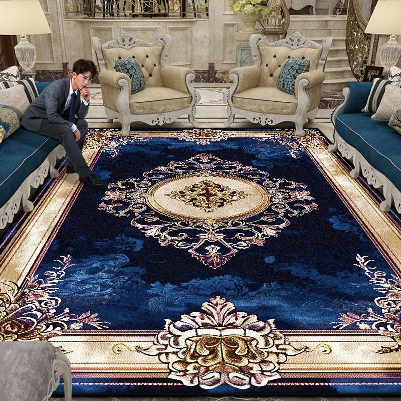 Большой Площади Великолепный Ковер Гостиная Европейское Украшение Кофейный Столик Напольный Коврик Нескользящий Ковры для Спальни Гардеробной Настраиваемый