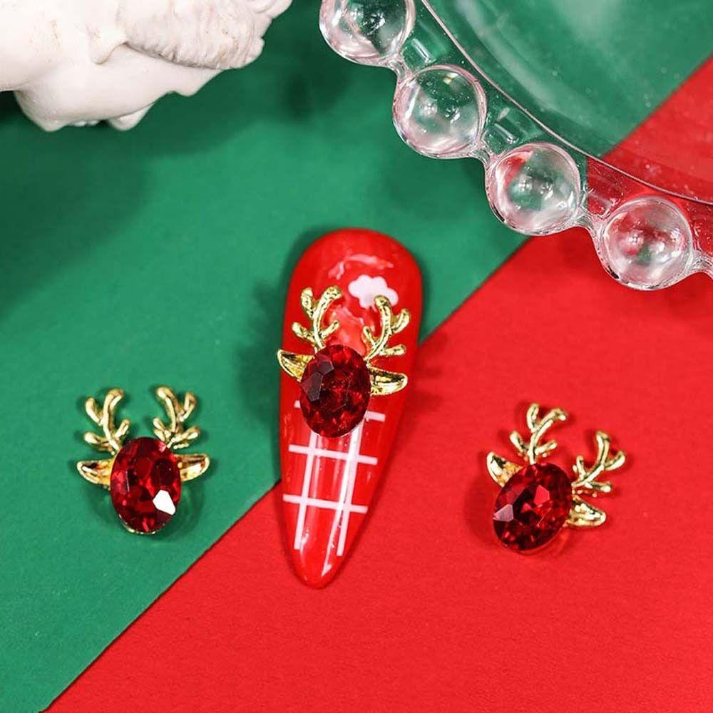 10 шт./компл. Рождественская елка, рождественские стразы для ногтей, рождественские аксессуары для ногтей, маникюрный салон