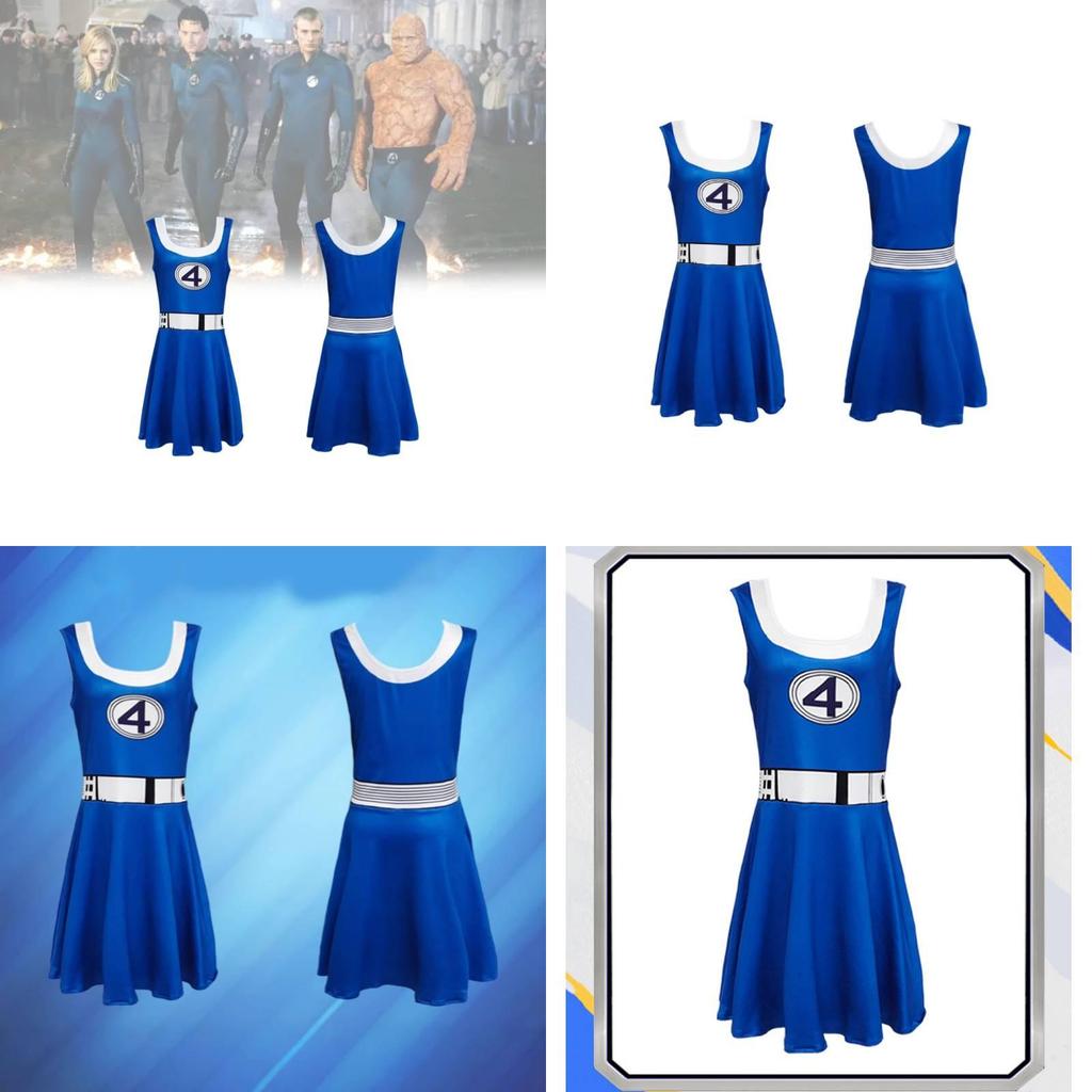Fantastic Four Cosplay Bodysuit For Halloween Dress Up With Durable Milk Silk Fabric For Kids And Adults