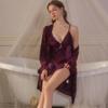 LARTIGENT Женская сексуальная бархатная кружевная одежда для сна с открытой спиной