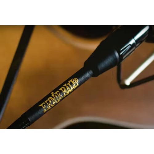 Genuine Ernie Ball 6392 Microphone Cable, 20ft, Braided Male/Female XLR, 6.1m, Black