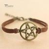 Women's Vintage Mysterious Star Circle Layered Cord Bracelet