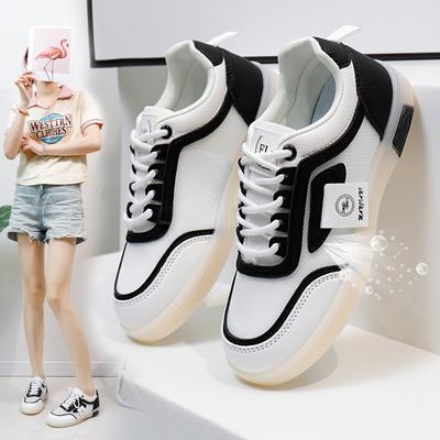 Летние Новые Корейские Инс Дышащие Белые Туфли Женские Низкие Повседневные Кеды на Платформе XQ-G6082