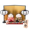 Ryukodo Oboko Hina Miniature Doll Display, Size S, with Wooden Name Tag