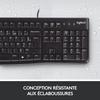 Clavier - Filaire - Logitech - K120 Business - AZERTY - Noir