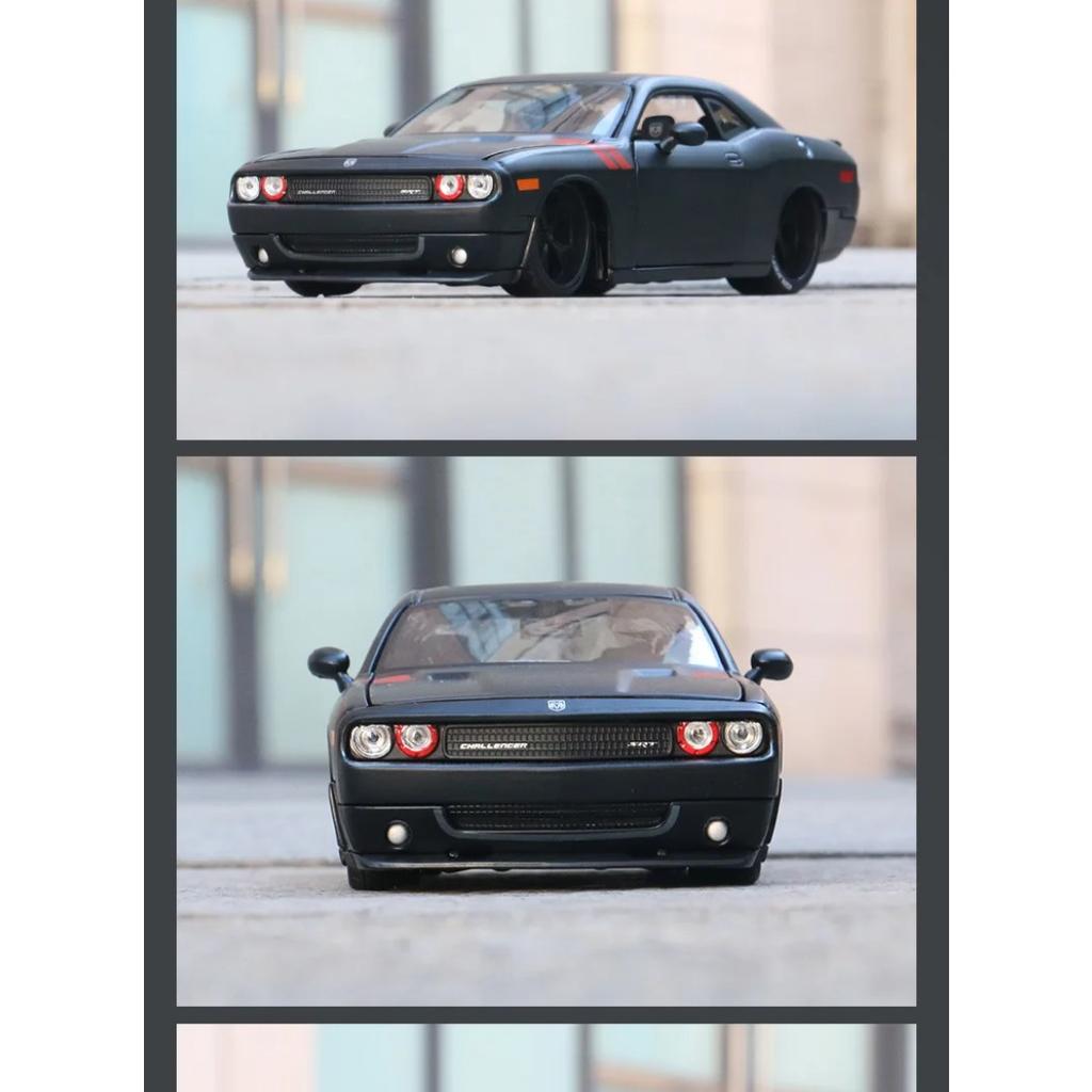 1/24 2008 Dodge Challenger Alloy Miniature Car Diecast Metal Scale Car Model Static Collection Childrens Toy Vehicle Gift