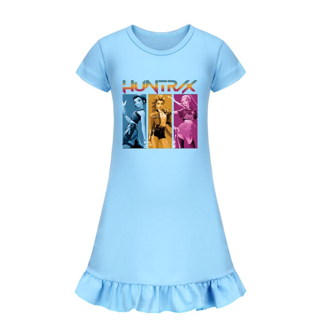 Охотники K-pop Платье для сна Девушка-демон с юбкой с оборками Для детей Для отдыха и сна