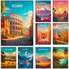 Постеры Принты Города Мира Путешествия Рим Япония Париж Путешествия Достопримечательность Пейзаж Холст Картина Настенное Искусство Гостиная Домашний Декор