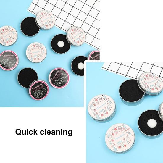 Очиститель для кистей для макияжа, коробка для чистки кистей для теней для век, румян, быстрое удаление цвета, металлическая коробка с переключателем